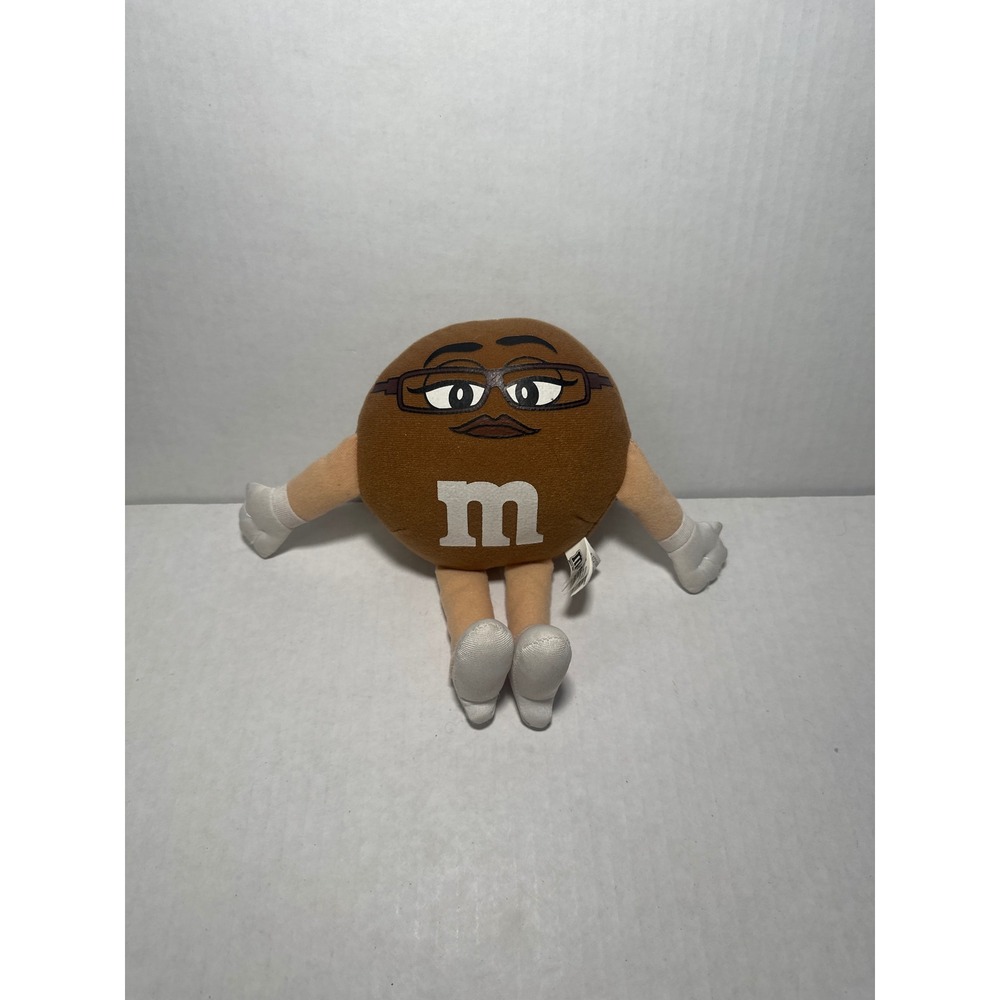 M&Ms Brown Character Plush Toy Ms Brown Glasses 2015 Stuffed Candy Figure 7 inch